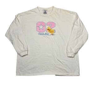 Vintage Y2K 2000 Chick Star Glitter Graphic Long Sleeve T-Shirt Youth XL 18/20